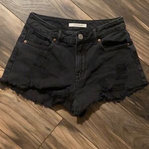Pacsun black high rise festival shorts